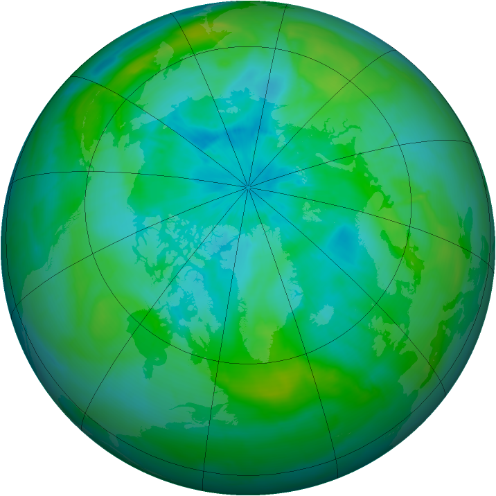 Arctic ozone map for 08 September 2015